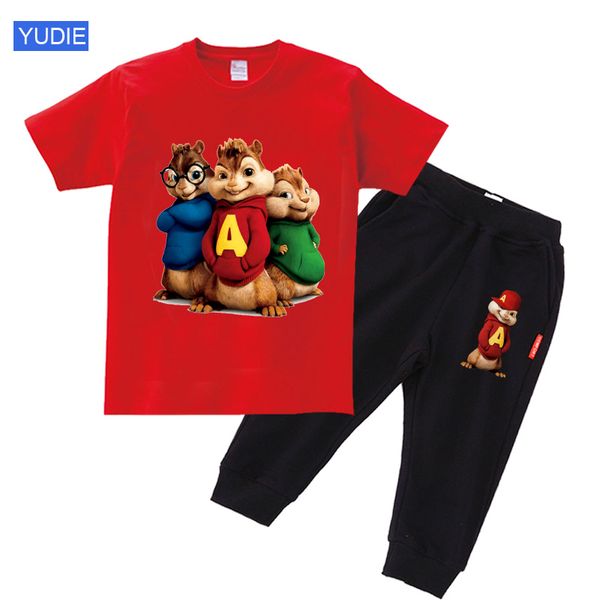 

детская футболка set одежда одежда спорт alvin chipmunks мальчиков спортивные наборы 2pcs tshirt костюм малышей set дети 3-12 лет, White