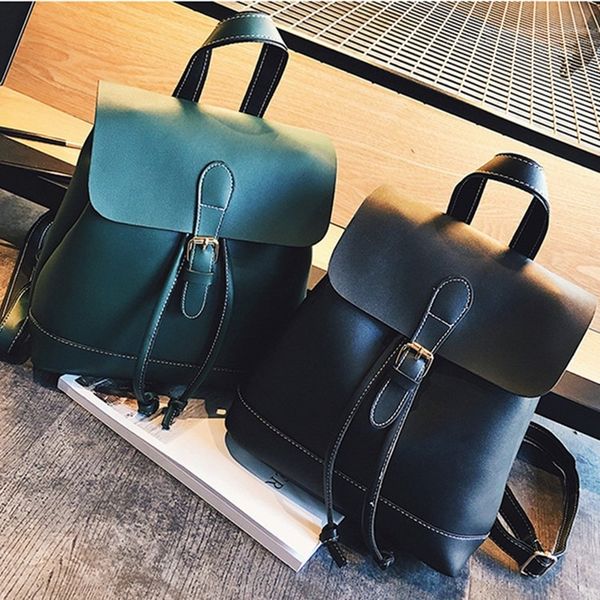 

2020 new fashion ladies backpack belt decoration pu backpack wild student
