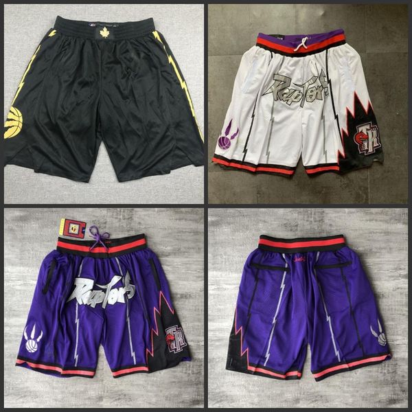 

torontoraptors1997-98 just don hardwood men basketball shorts, Black