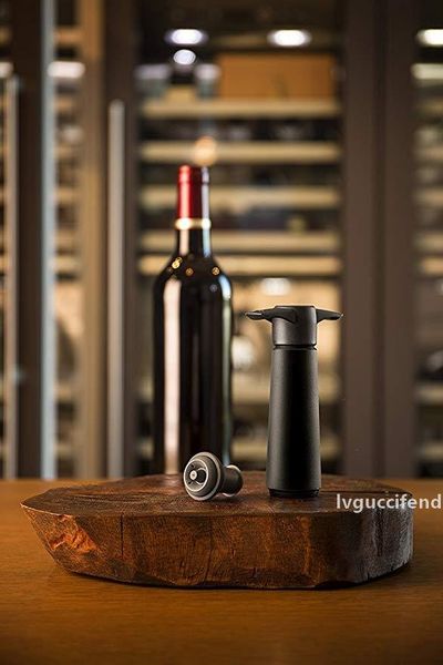 

high quatily wine sers black wine ser silicone wine ser pump with 2 sealing preserver bar accessories keep fresh saver vacuum