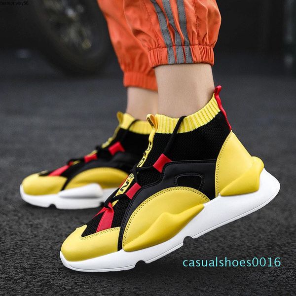 

sock men for casual sneaker shoes design men high flat shoes breathable sock boot fashion outdoor driving shoe c16, Black