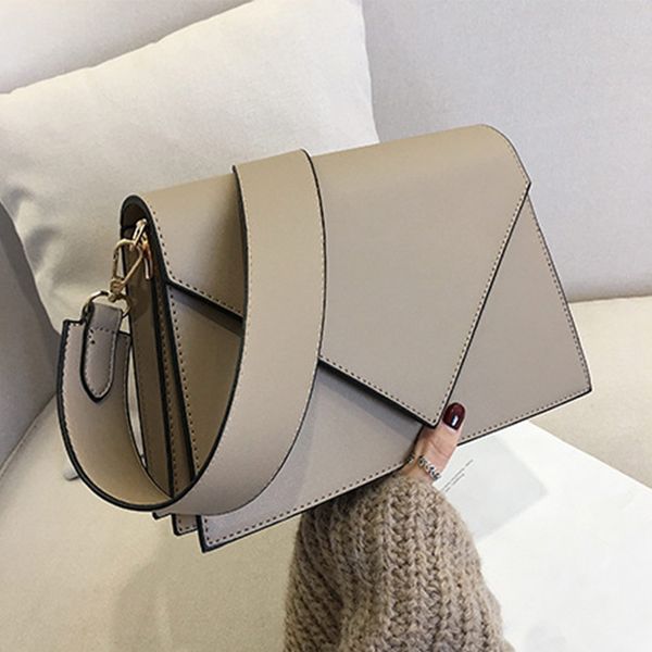 

ladies european messenger bags simple design pu leather square pack fashion crossbody shoulder bag wholesale
