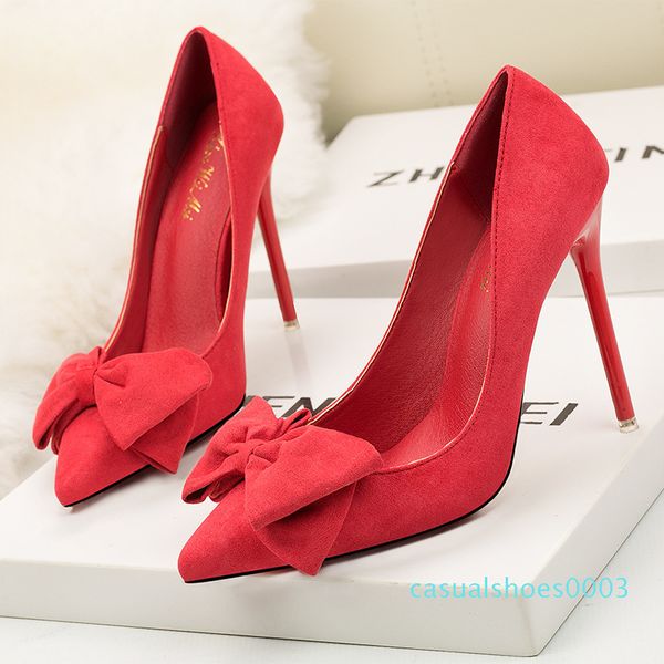 

2020 sweet fine with high heels with shallow mouth down women's singles shoe shoes woman zapatos de mujer sapato feminino c03, Black
