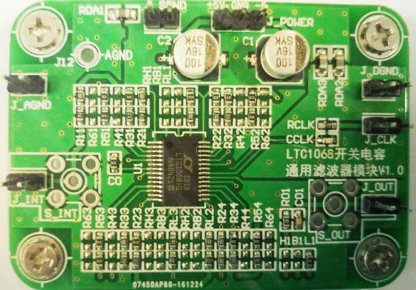 

ltc1068 module switch capacitance filter with low pass, high pass and bandpass filter