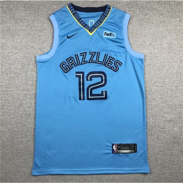 

jersey grizzly 12 moran light blue stitched jersey top, Gray