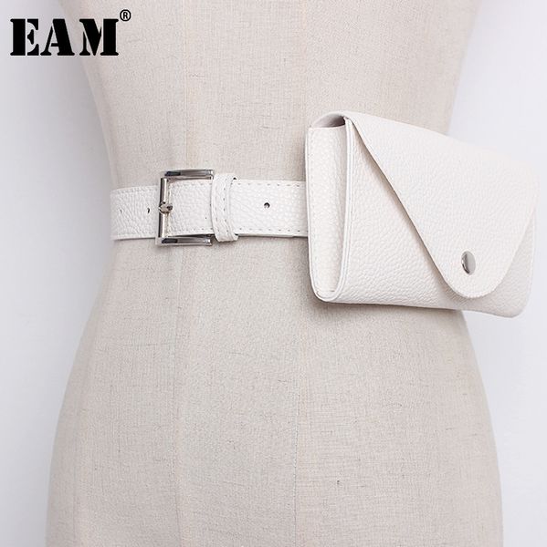 

eam] 2020 new product fashion women simple mini-bag pu leather asymmetrical trendy long belt all-match 218, Black;brown