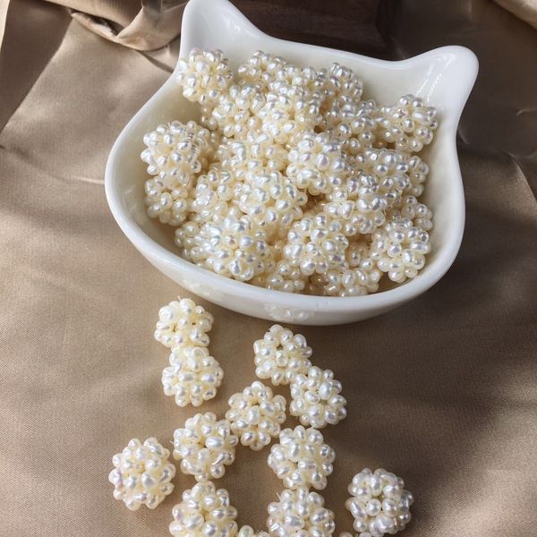 

fresh water pearl diy handmade small rice ball rice ball diy handmade wear, Silver