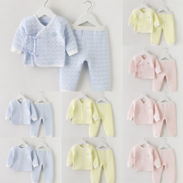 

u5i0y monk одежда новорожденного комплект теплый новорожденный костюм осенью и зимой белье для мужчин теплый хлопка-проложенный одежда нижне, Black;brown