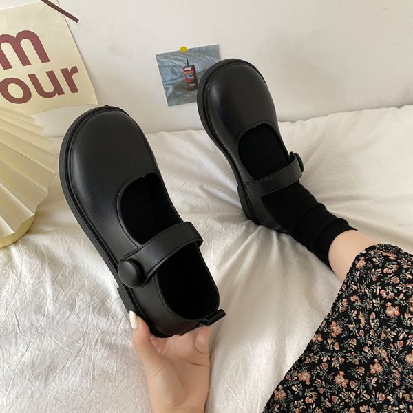 

casual woman shoe female shoes 2020 fashion women's round toe oxfords black flats all-match shallow mouth soft dress modis new
