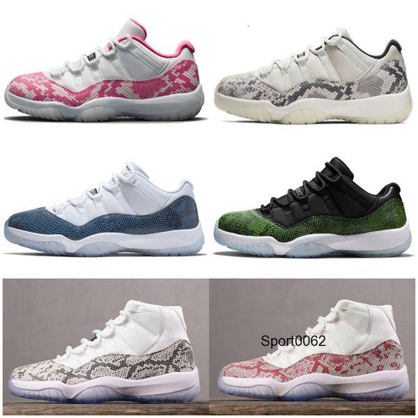 

new junmpman 11 low navy blue pink light bone snakeskin kids basketball shoes men women 11s prem hc high 45 snakeskin sports sneakers, Black