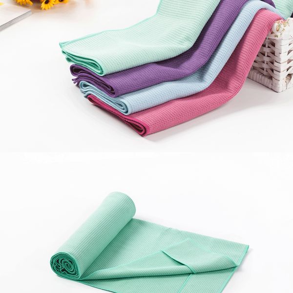 

yoga folded silica fitness exercise athletic pilates gymnastic training bedding blanket non-slip towel mats cover