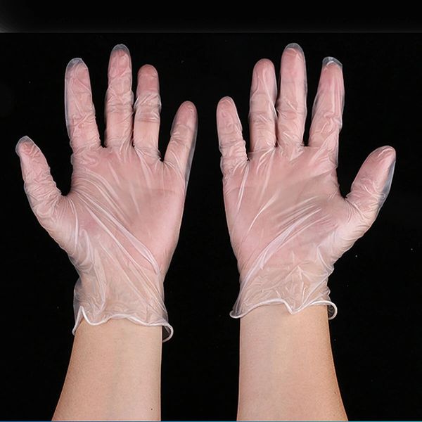 

100pcs disposable gloves tranparent hygiene protection supplies protective gloves hand palm isolation work gloves