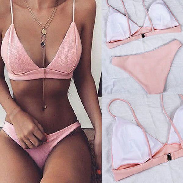 

2020 горячие продажи sexy женщин бинты бикини set push up проложенный бюстгальтер купальники купальники купальники женщин сексуальный bearch, White;black