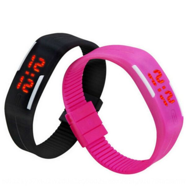 

children's electronic touch screen led running bracelet electronic watch 12-color gift watch, Blue