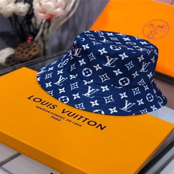

20luxury designer brand fashion baseball cap hat summer tour sunshade louÃ¬s vuÃ¬ttÃµn hat letter embroidery fisherman hat for ladies, Blue;gray