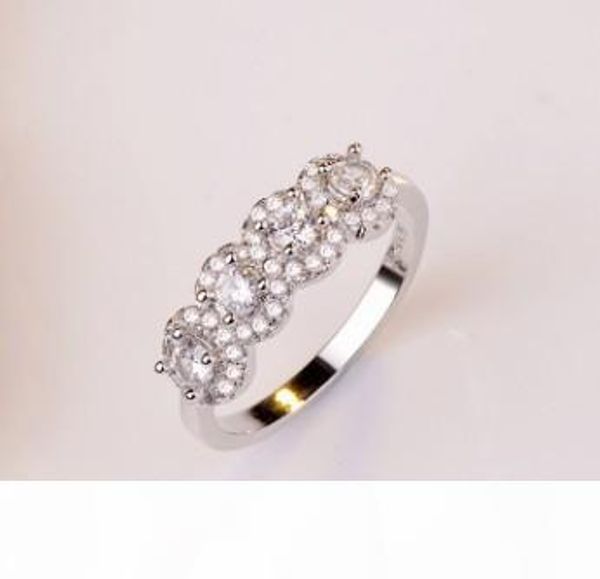 

замечательного высокого качество низкой цены оптовой цена 2pcs много кристалла алмаза 925 серебра повелительницы кольцо 6 --- 10 размера (7, Golden;silver