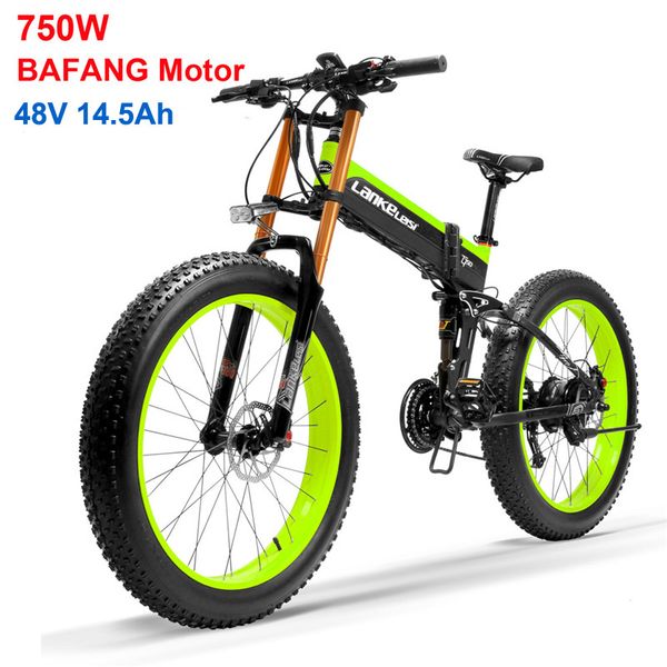 

26 inch folding e-bike, 750w bafang motor, 48v electric bicycle fat bike, full suspension, Silver;blue