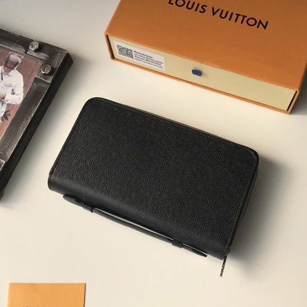 

drop ship mens wallet purses classic style leather long wallets phone money pouch card holder zipper men purse handbags with origin box