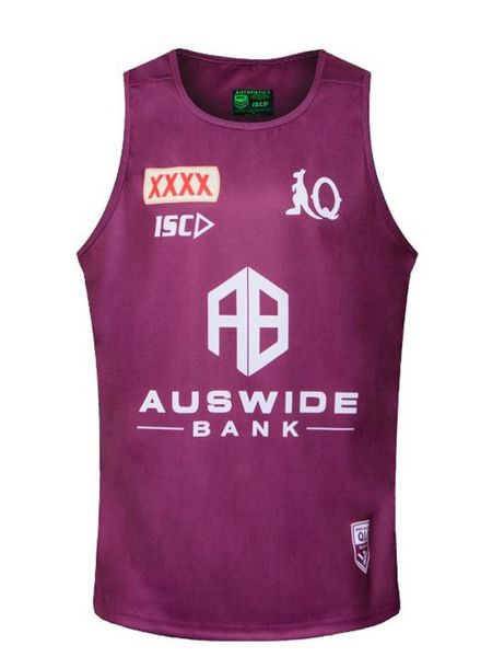 

2020queensland maroons jersey singlet size s-mxxl-3xl, Black;gray