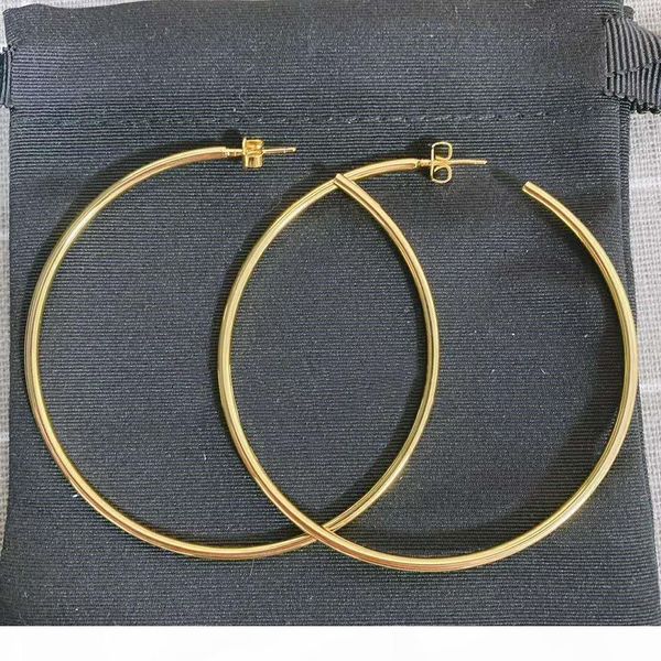 

r selling explosive personality simple ring wild designer earrings luxury designer jewelry women earrings, Golden