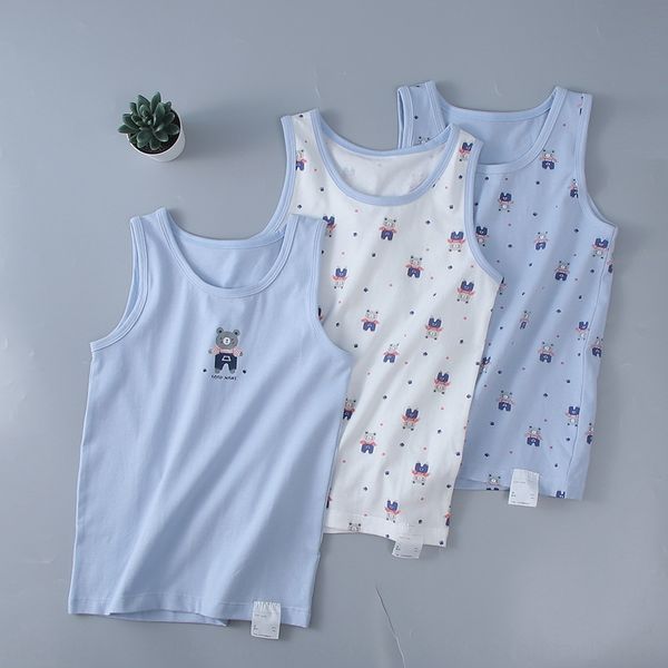 

children's vest underwear underwear base shirt close-fitting clothes for boys and girls sleeveless vest for boys and girls, Blue