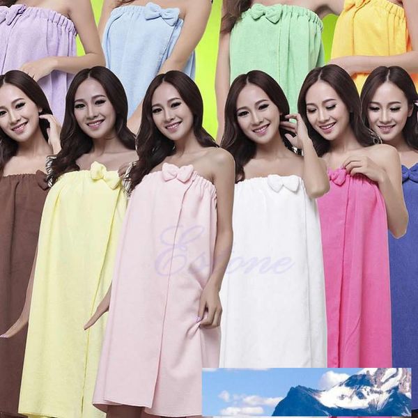 

women towel absorbent microfiber fleece shower spa body wrap bath towel 145x75cm