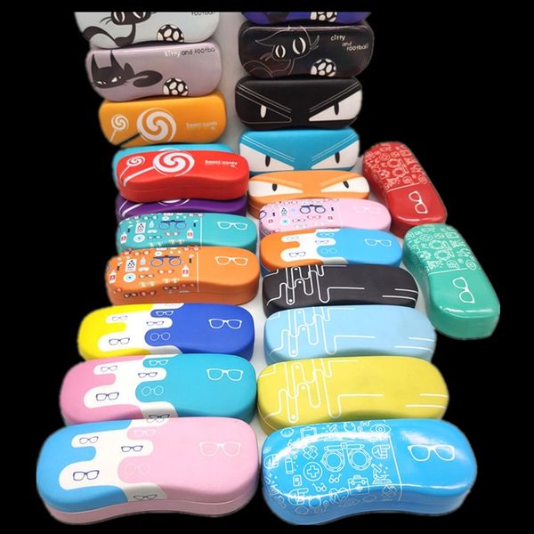 

3iigv presbyopic myopia student men's and women's new fashion curved small clear ins portable customized case glasses case iron gl, Blue