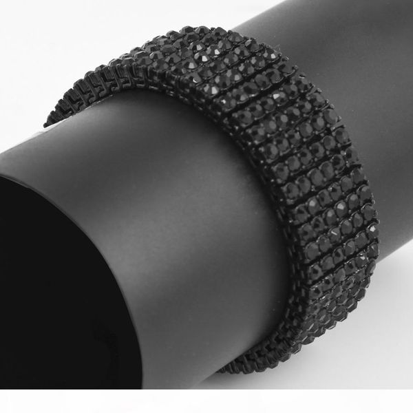 

fashion mens 6 row gold black silver iced out hip hop bracelet simulated diamonds bling bling jewelry high promotion, Golden;silver