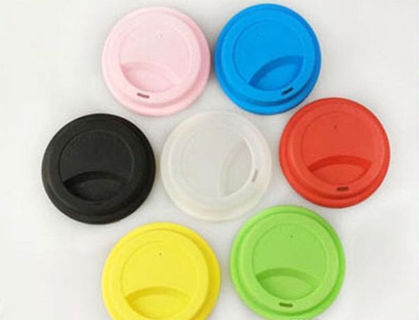 

9cm silicone cup lids creative mug cover food grade reusable tea coffee cup lid anti-dust airtight seal cover for 12oz/16oz cups jj zrdhey