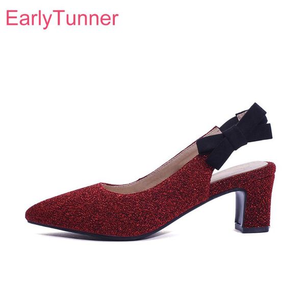 

dress shoes brand elegant red black women sandals high heels lady slingback eb229 plus big small size 3  30 45 48