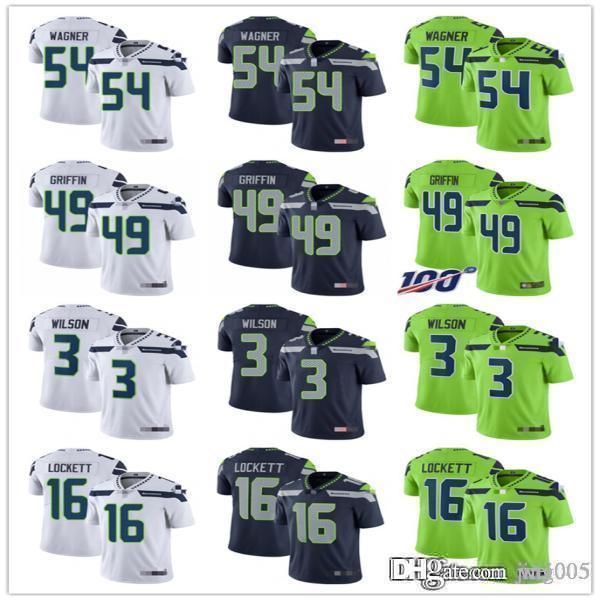 

men women youth seattle seahawks 3 russell wilson 54 bobby wagner 49 shaquem griffin 16 tyler lockett custom football jerseys, Black;red