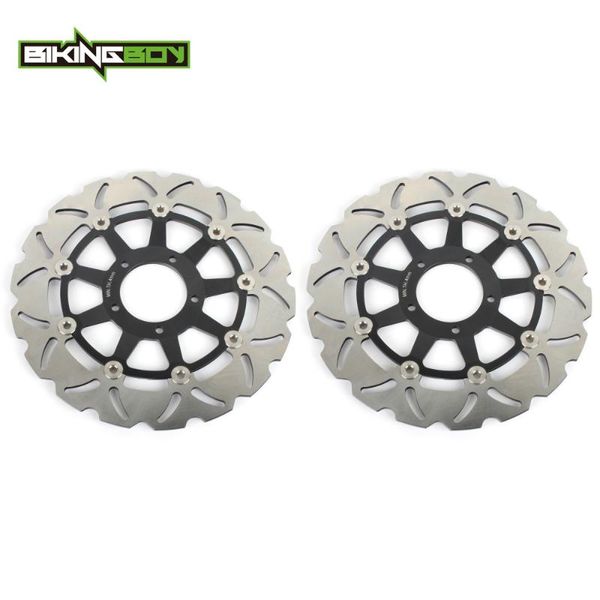 

bikingboy front brake discs rotors disks hypermotard 1100 / s 07 08 09 evo sp 2010 2011 2012 2013 hypermotard 796 800 motorcycle