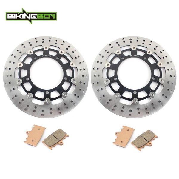 

bikingboy front brake discs disks rotors + pads bandit gsf 1250 / s 2007-2020 gsf 650 07-14 gsx650f 08 09 10 11 12 13 14 15