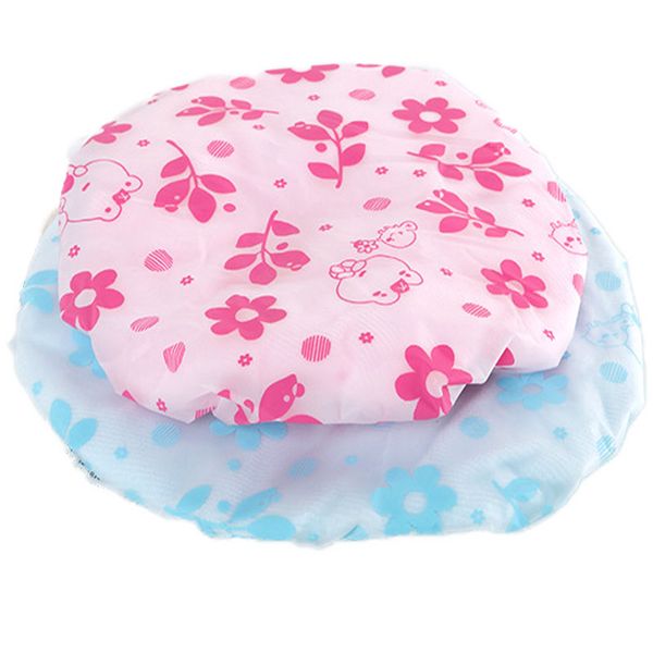 

shower caps lace hair cap ink style colored double layer 28cm swim waterproof bathroom accessories for women girls fashion