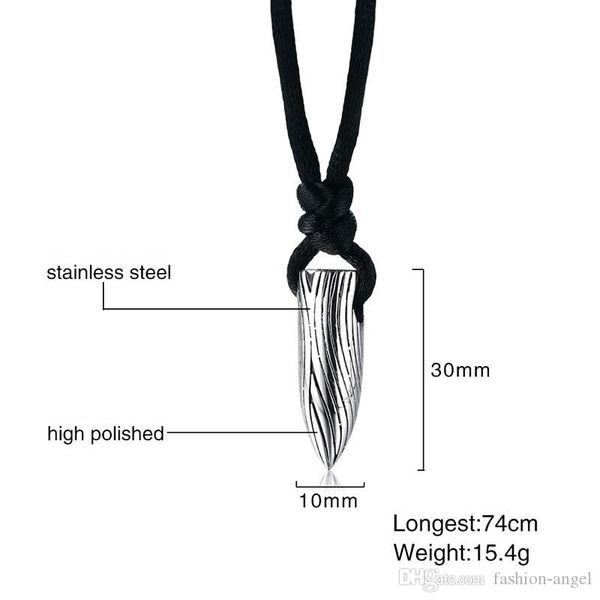 

i19 accesory stainless gift- men's necklace head valentine's necklaces bullet pendants pendant day fashion order mixed steel whole