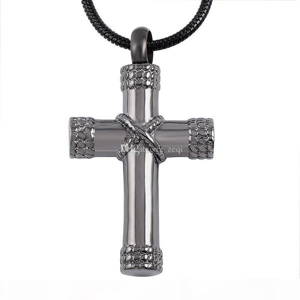 

jd8596 wholesale classic gun cross pet human ashes cremation urn necklaces,cremation jewelry for ashes pendant women accessaries, Silver
