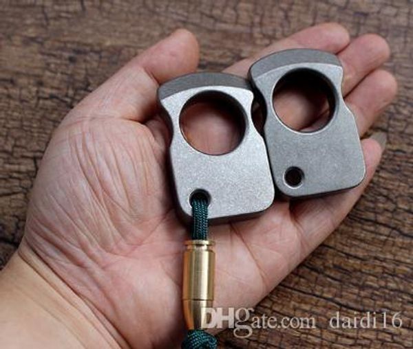 

authentic tc4 titanium alloy finger-breaking window single-hole edc playing knuckl tiger men and women self-defense tools