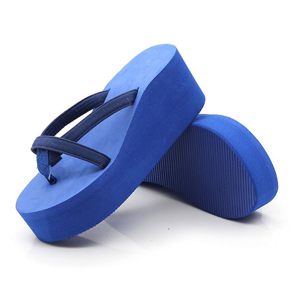 

adisputent 2020 platform sandals women high heel zapatillas summer shoes fashion straped slippers beach flip flops solid slides, Black