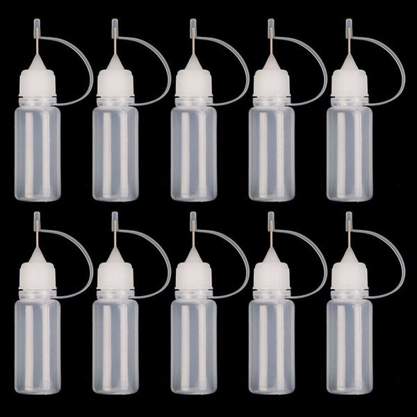 

storage bottles & jars 10pcs 10ml pe glue applicator needle squeeze bottle for paper quilling diy scrapbooking crafts reuse plastic craft to