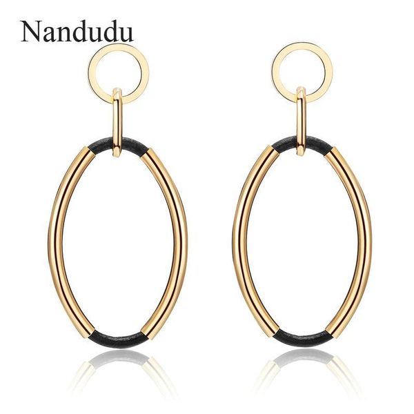 

wholesale oval style drop earrings gift for women girl gold silver red color dangles earring accessories jewelry gift ce374