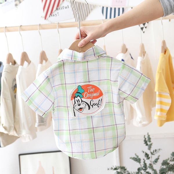 

sijwr clothing 2020 new summer clothes baby children's clothing western style shirt children's short sleeve shirt boy thin cardiga, White;black