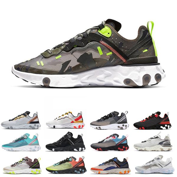 

wholesale camo react vision element 55 87 women men running shoes tour yellow all white womens mens outdoor sneakers trainers shoes 36-45