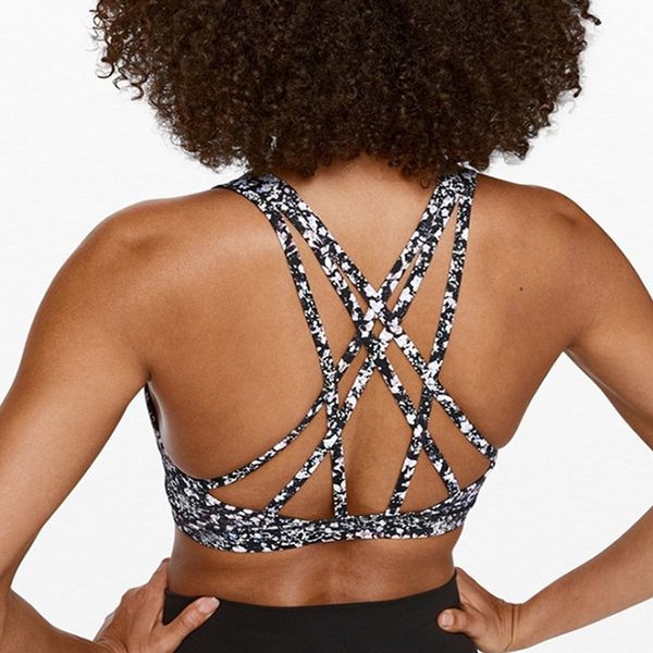 

yoga lu-88 sports bra gather without steel ring shockproof running gather dance fitness sports underwear women, White;red