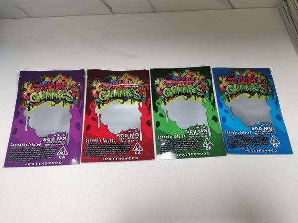 

500MG DANK Gummies Edibles bags Packaging Worms Edibles Bears Cubes Gummy bags Wholesale