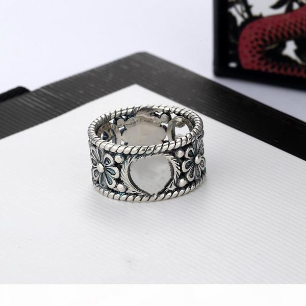 

ring alloy ring simple retro style comprehensive small flower carving ring fashion jewelry supply, Silver