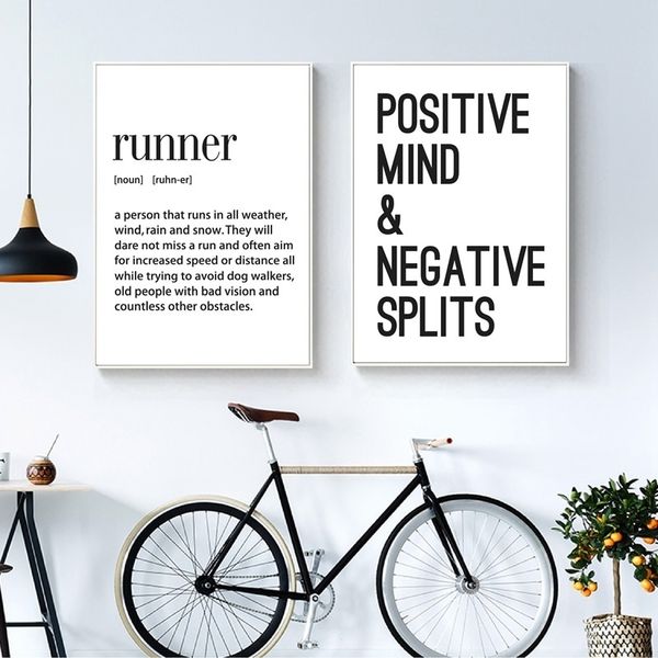 

запуск цена распечатки подарка для runner мотивационной плакат wall art холста картины современных минималистского marathon стена изображени