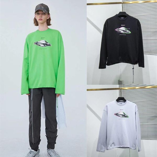 

oversize adererror sweatshirts crewneck men women abstract ufo hoodie ader error pullover xxxtentacion, Black