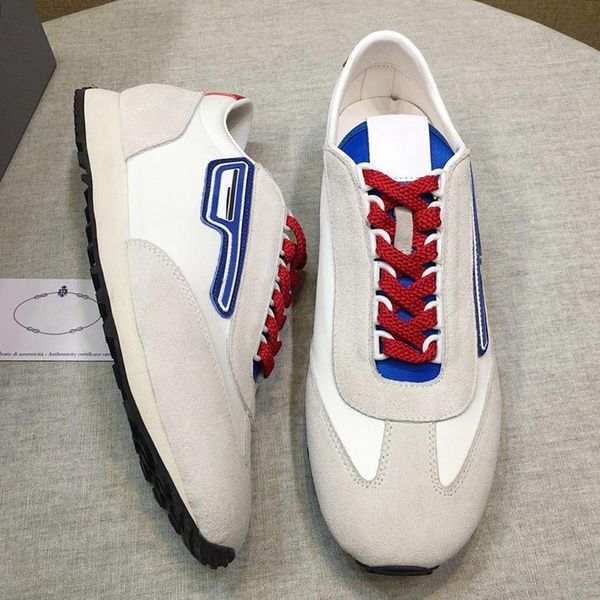 

suede and nylon sneakers mens shoes outdoor walking breathable footwears plus size sports lace -up men shoes with origin box, Black