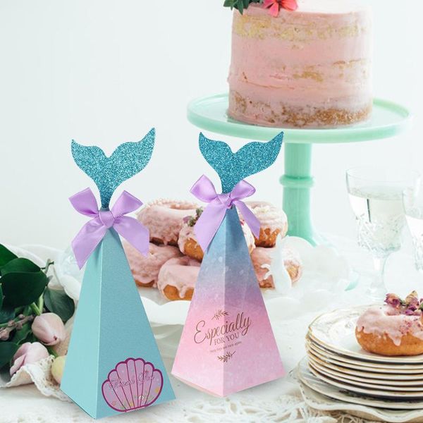 

30pcs mermaid shaped candy box packing box for wedding