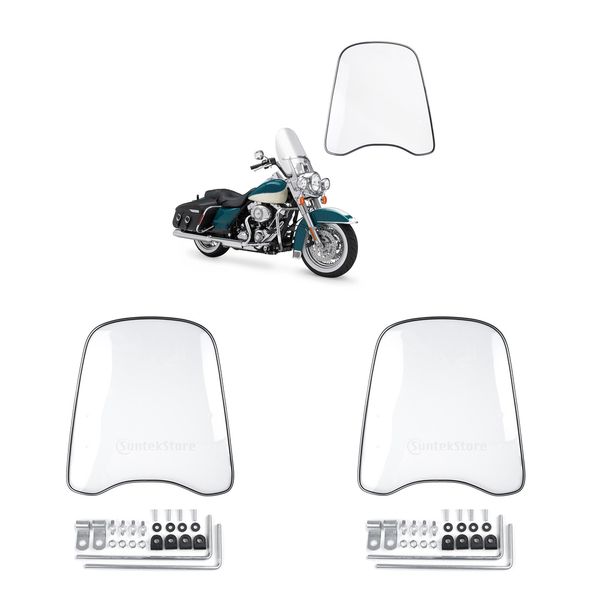 

2x clear front pc лобового стекла ветер дефлектора протектор для мотоциклов atv
